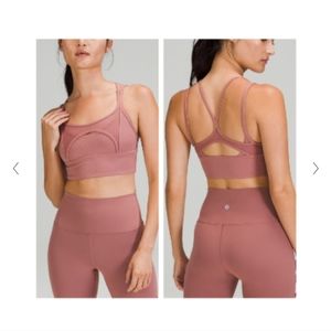 Lululemon Nulu and Mesh sport bra - dusty rose.